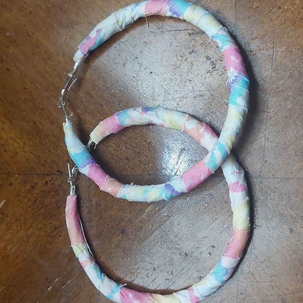 Handmade fabric earrings
